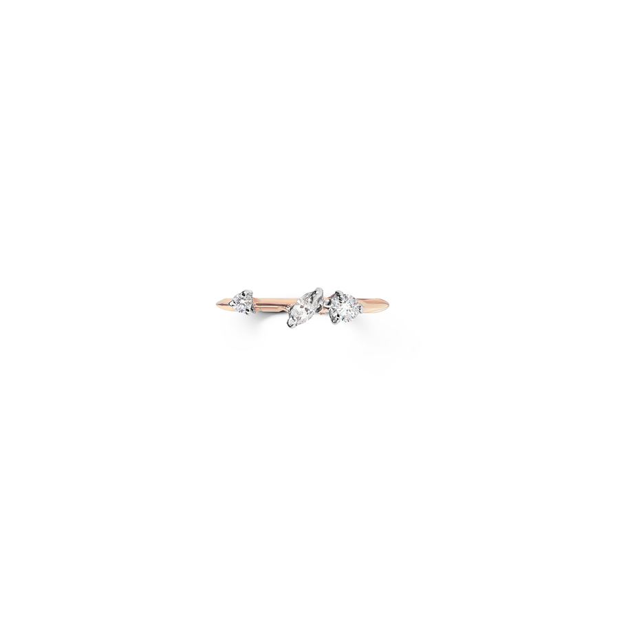 Anello 'Balance' oro rosa con marquise BALANCE | AN 9R1MQ 2TO CT.0.09+0.08+0.02